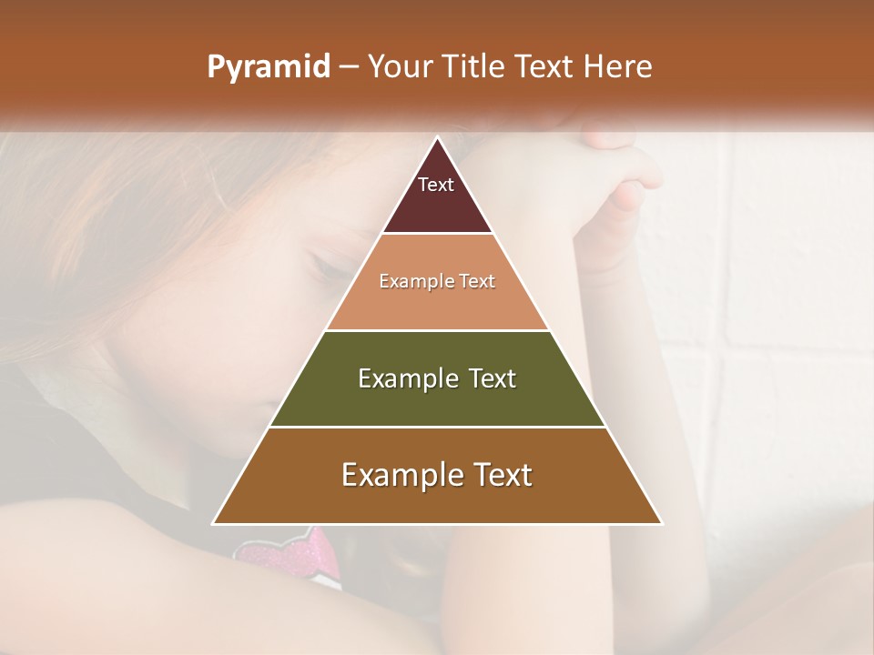 A Young Girl Is Holding Her Head In Her Hands PowerPoint Template