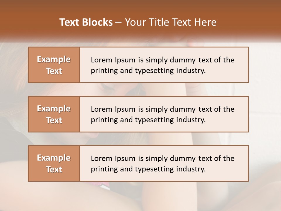 A Young Girl Is Holding Her Head In Her Hands PowerPoint Template