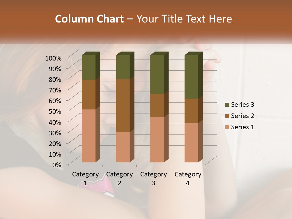 A Young Girl Is Holding Her Head In Her Hands PowerPoint Template