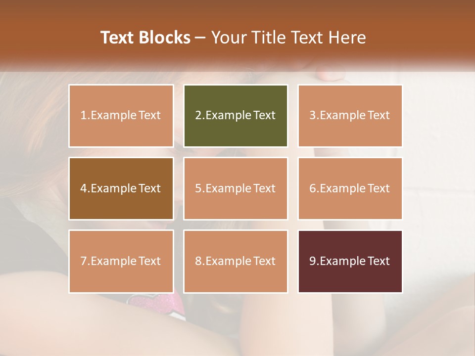 A Young Girl Is Holding Her Head In Her Hands PowerPoint Template