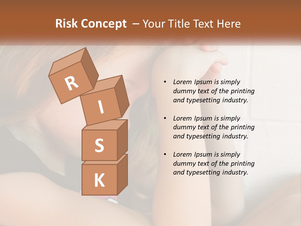 A Young Girl Is Holding Her Head In Her Hands PowerPoint Template