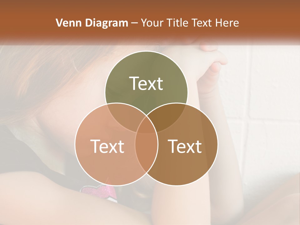 A Young Girl Is Holding Her Head In Her Hands PowerPoint Template