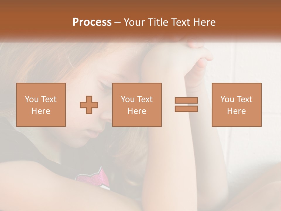 A Young Girl Is Holding Her Head In Her Hands PowerPoint Template