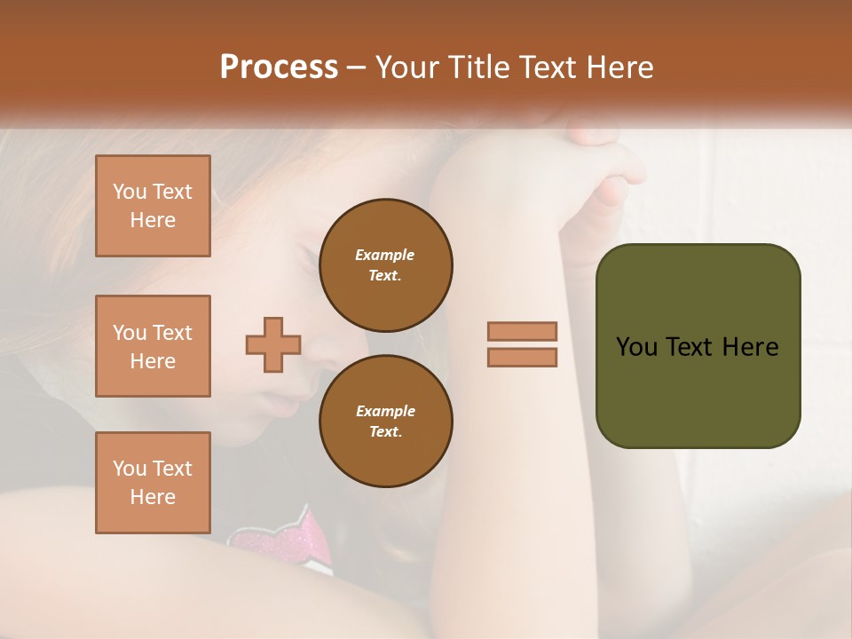 A Young Girl Is Holding Her Head In Her Hands PowerPoint Template