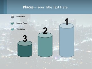 A Person Standing In Front Of A City At Night PowerPoint Template