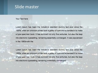 A Person Standing In Front Of A City At Night PowerPoint Template