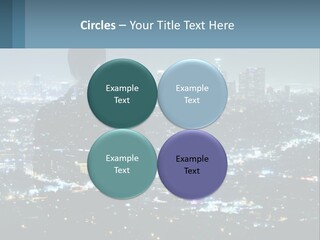 A Person Standing In Front Of A City At Night PowerPoint Template
