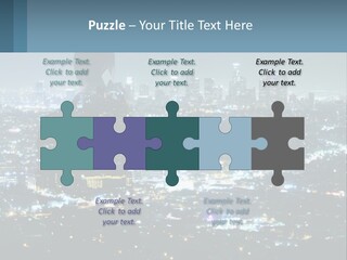 A Person Standing In Front Of A City At Night PowerPoint Template