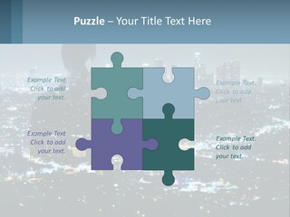 A Person Standing In Front Of A City At Night PowerPoint Template