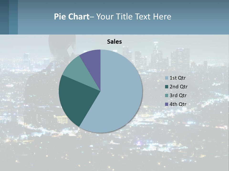 A Person Standing In Front Of A City At Night PowerPoint Template