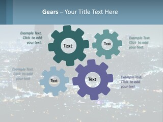 A Person Standing In Front Of A City At Night PowerPoint Template