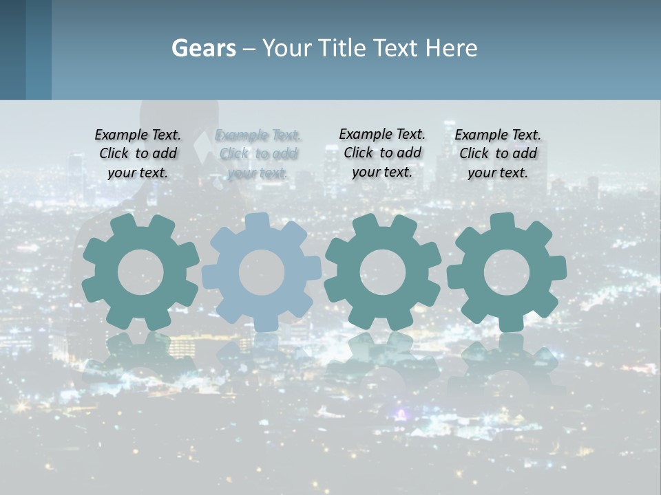 A Person Standing In Front Of A City At Night PowerPoint Template