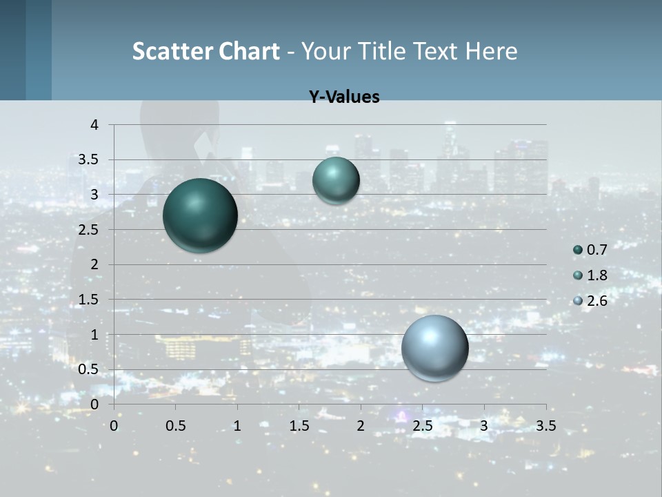 A Person Standing In Front Of A City At Night PowerPoint Template