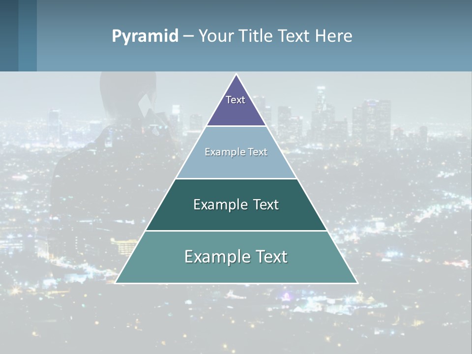 A Person Standing In Front Of A City At Night PowerPoint Template