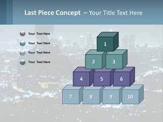 A Person Standing In Front Of A City At Night PowerPoint Template