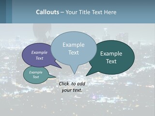 A Person Standing In Front Of A City At Night PowerPoint Template