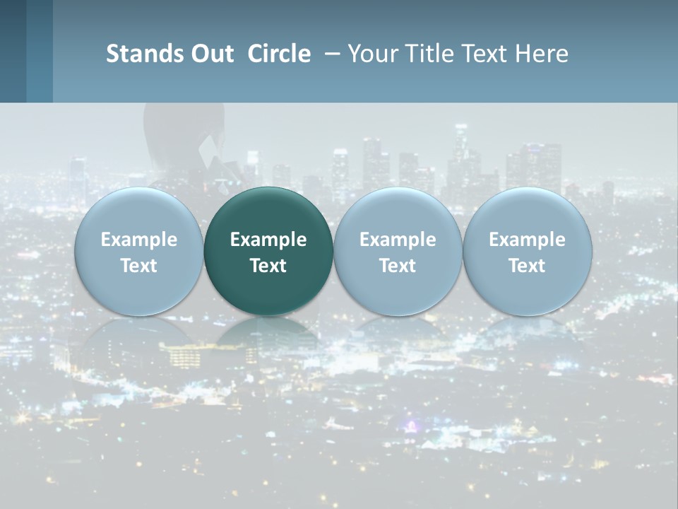 A Person Standing In Front Of A City At Night PowerPoint Template
