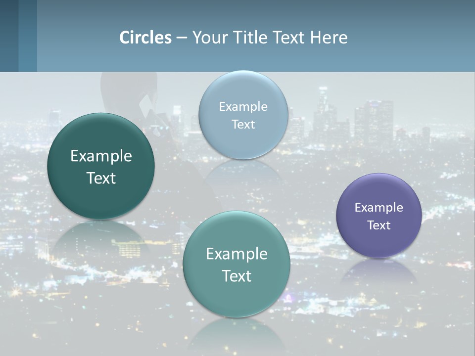 A Person Standing In Front Of A City At Night PowerPoint Template