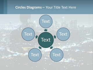 A Person Standing In Front Of A City At Night PowerPoint Template