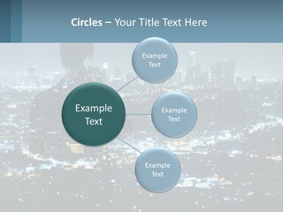 A Person Standing In Front Of A City At Night PowerPoint Template