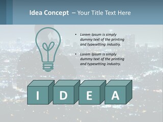 A Person Standing In Front Of A City At Night PowerPoint Template