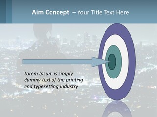 A Person Standing In Front Of A City At Night PowerPoint Template