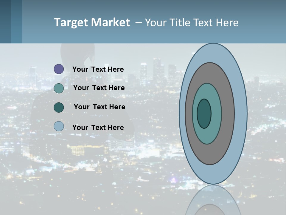 A Person Standing In Front Of A City At Night PowerPoint Template