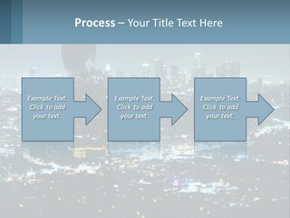 A Person Standing In Front Of A City At Night PowerPoint Template