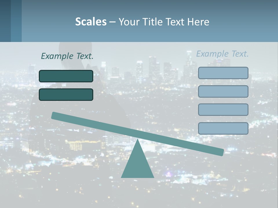 A Person Standing In Front Of A City At Night PowerPoint Template