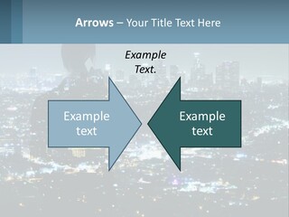 A Person Standing In Front Of A City At Night PowerPoint Template