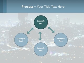 A Person Standing In Front Of A City At Night PowerPoint Template