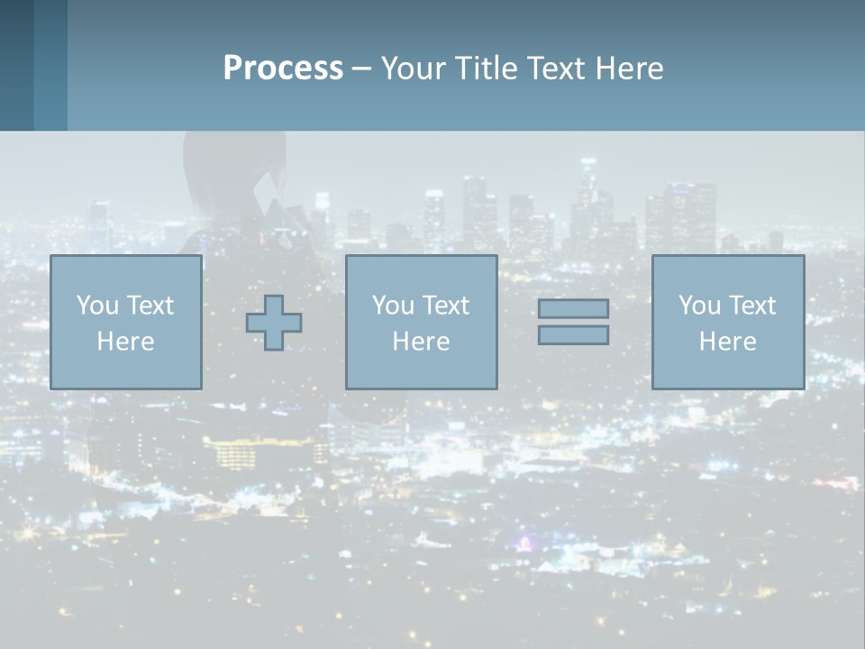 A Person Standing In Front Of A City At Night PowerPoint Template