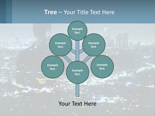 A Person Standing In Front Of A City At Night PowerPoint Template