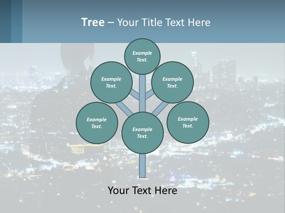 A Person Standing In Front Of A City At Night PowerPoint Template