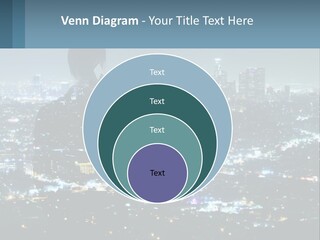 A Person Standing In Front Of A City At Night PowerPoint Template