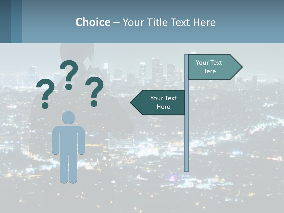 A Person Standing In Front Of A City At Night PowerPoint Template