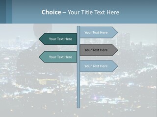 A Person Standing In Front Of A City At Night PowerPoint Template