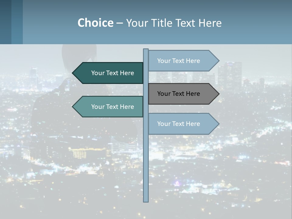 A Person Standing In Front Of A City At Night PowerPoint Template
