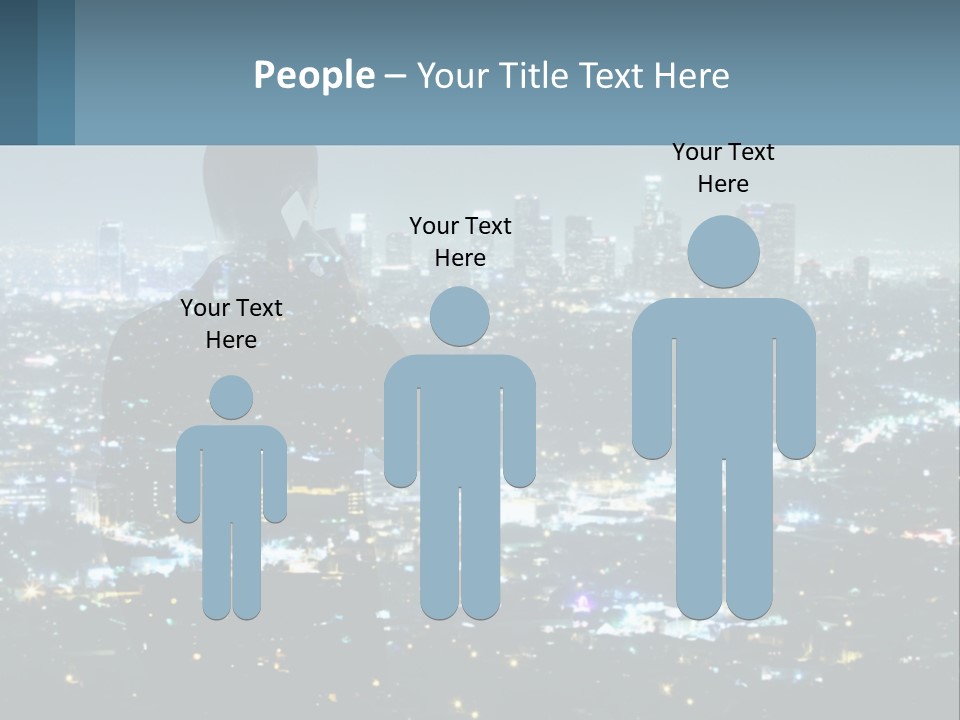 A Person Standing In Front Of A City At Night PowerPoint Template