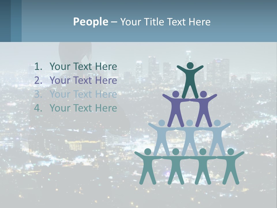 A Person Standing In Front Of A City At Night PowerPoint Template
