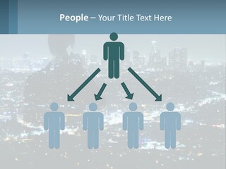 A Person Standing In Front Of A City At Night PowerPoint Template