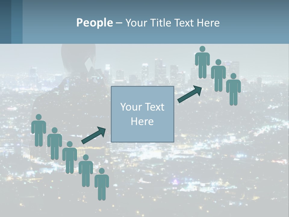 A Person Standing In Front Of A City At Night PowerPoint Template