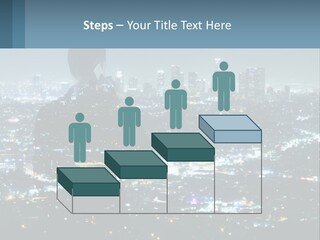 A Person Standing In Front Of A City At Night PowerPoint Template
