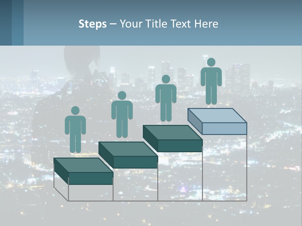 A Person Standing In Front Of A City At Night PowerPoint Template