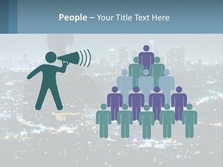 A Person Standing In Front Of A City At Night PowerPoint Template