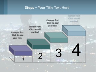 A Person Standing In Front Of A City At Night PowerPoint Template