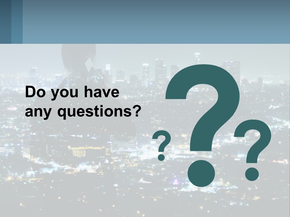 A Person Standing In Front Of A City At Night PowerPoint Template