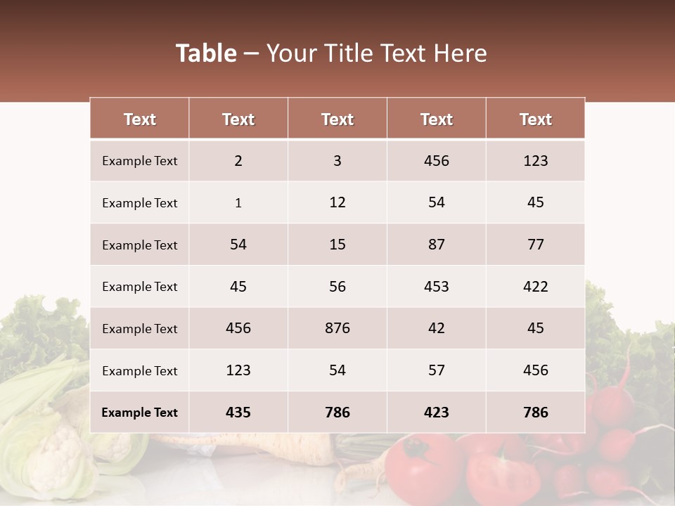 A Baby In A Chef's Hat Sitting On A Table Surrounded By Vegetables PowerPoint Template