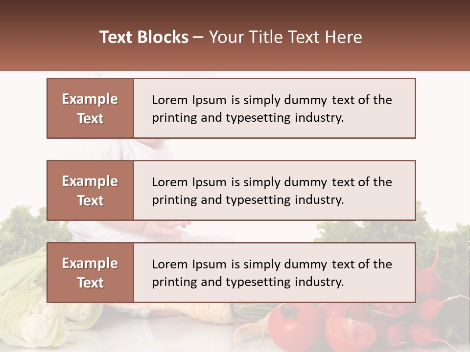A Baby In A Chef's Hat Sitting On A Table Surrounded By Vegetables PowerPoint Template