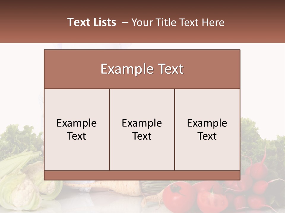 A Baby In A Chef's Hat Sitting On A Table Surrounded By Vegetables PowerPoint Template